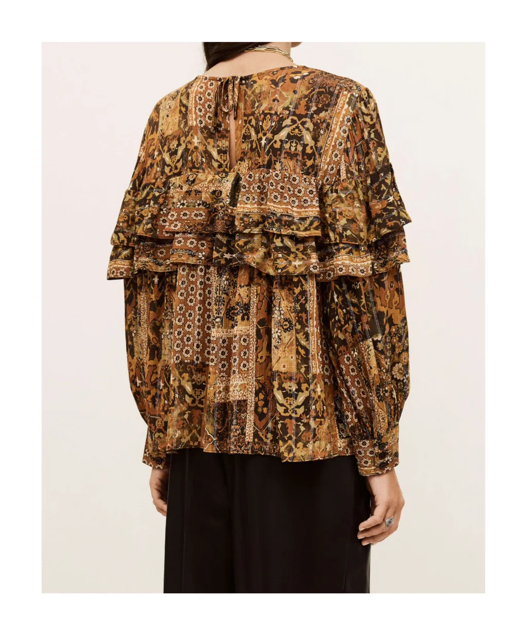 Crew Neck Long Sleeve Blouse