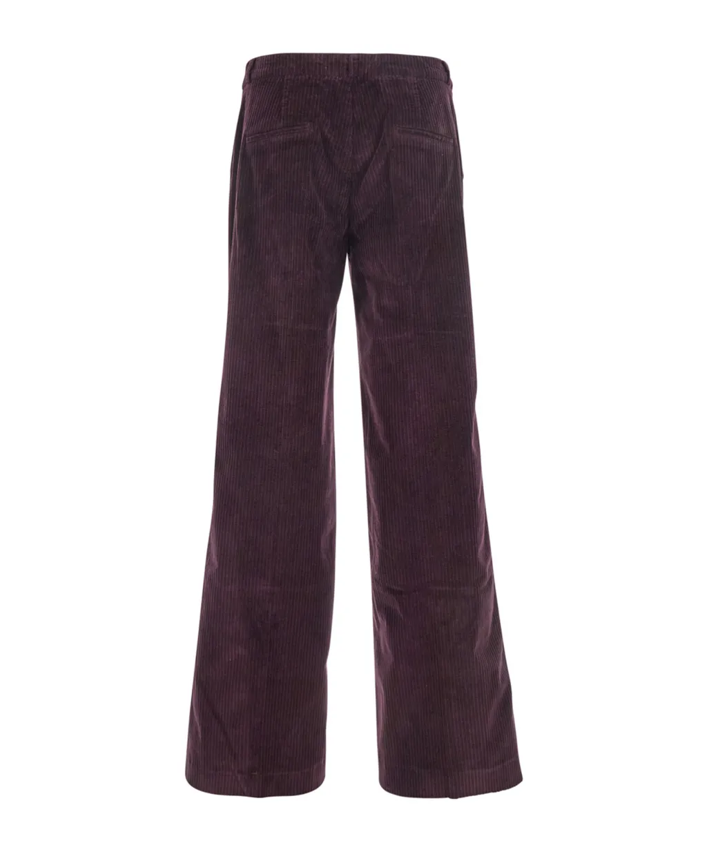 Velvet Straight-Leg Pants