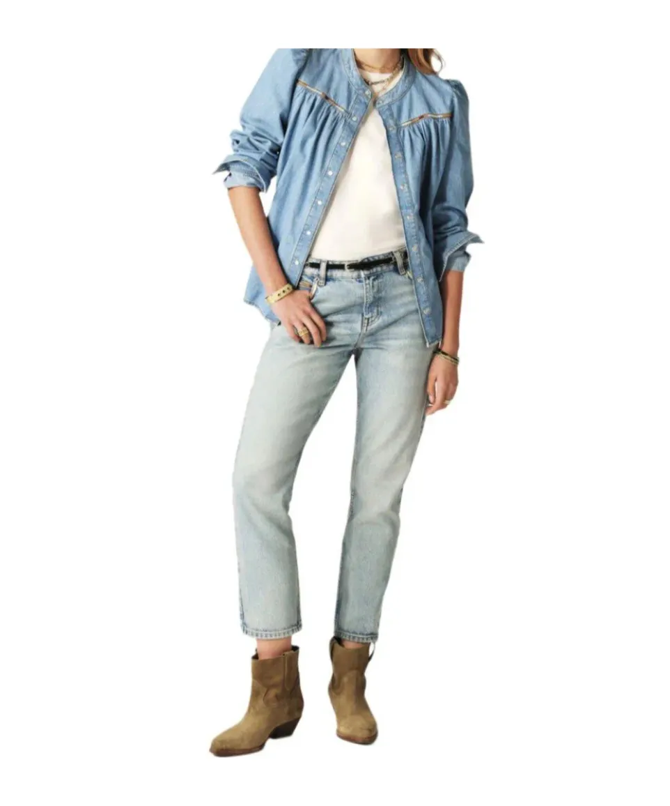 Belt Loop Denim Trousers
