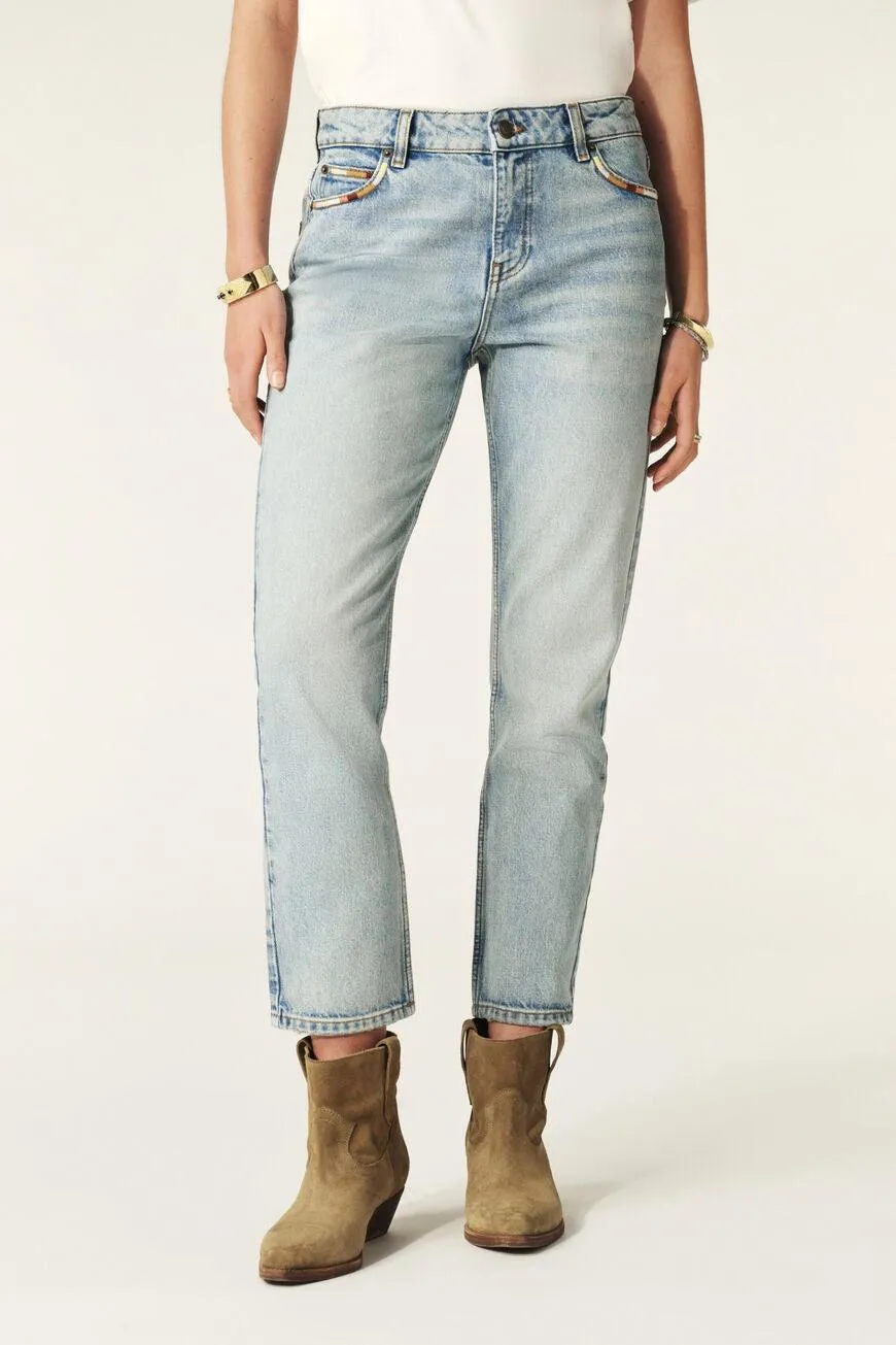 Belt Loop Denim Trousers