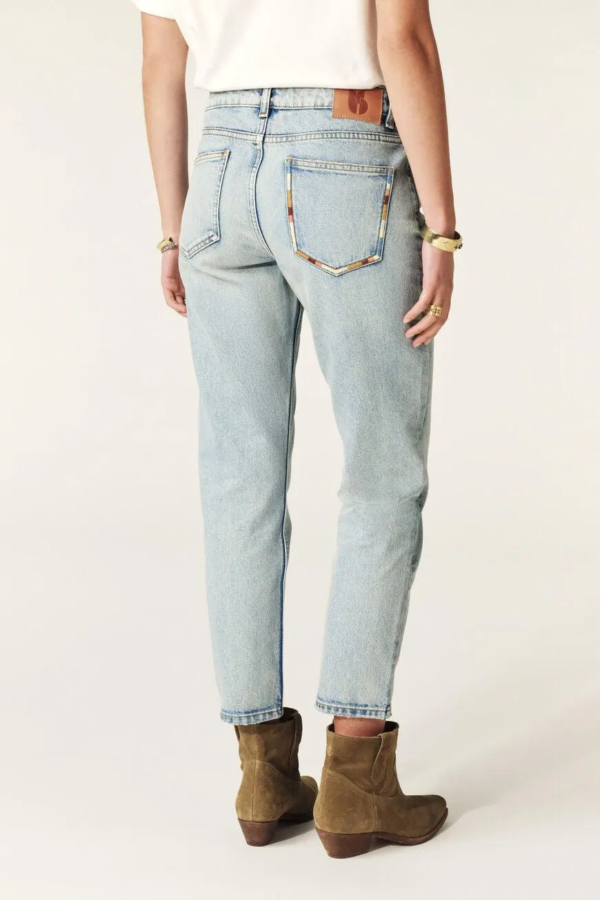 Belt Loop Denim Trousers