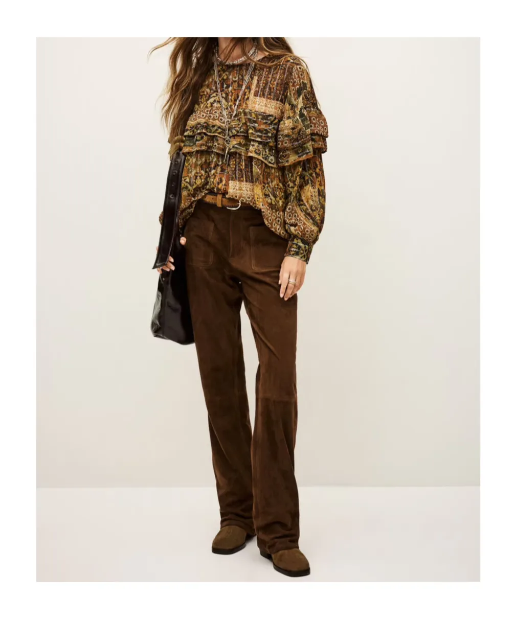 Suede Pocketed Pants
