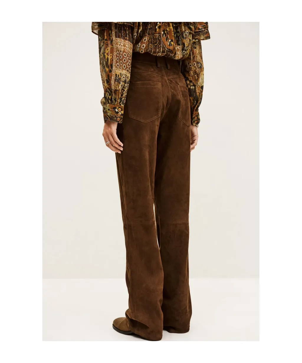 Suede Pocketed Pants