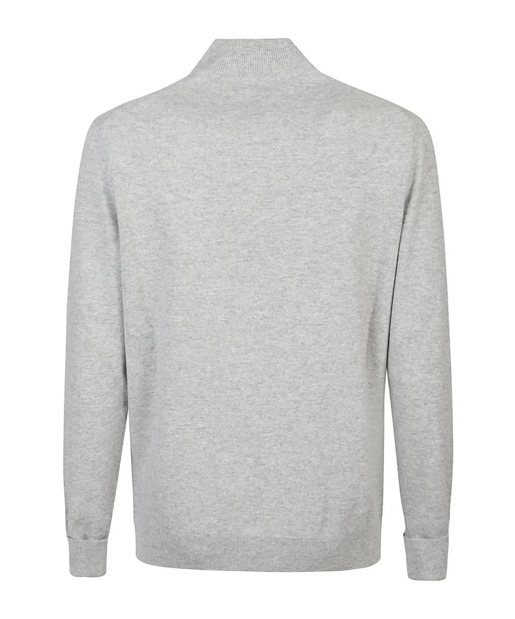Mock-Neck Knitted Jumper