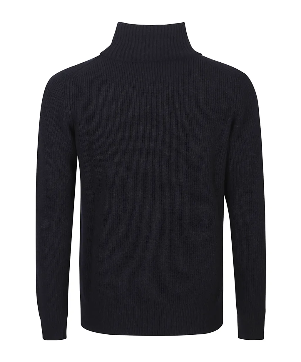 Ribbed Long Sleeved Roll-Neck Jumper