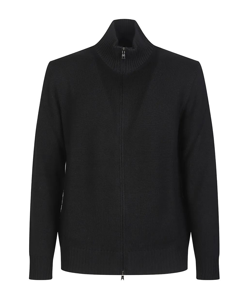 Zipped Turtleneck Cardigan