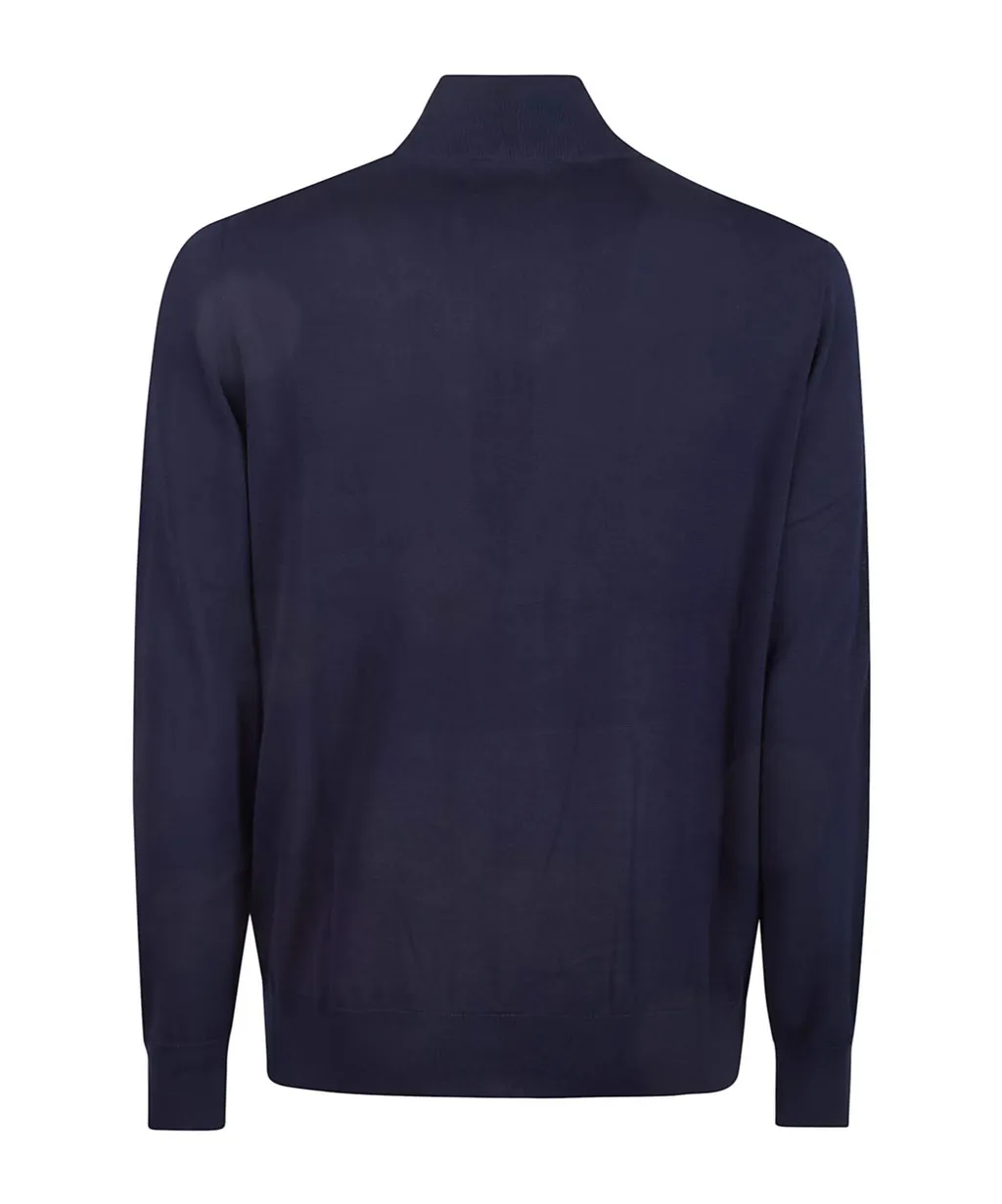 Zip-Up Knit Cardigan