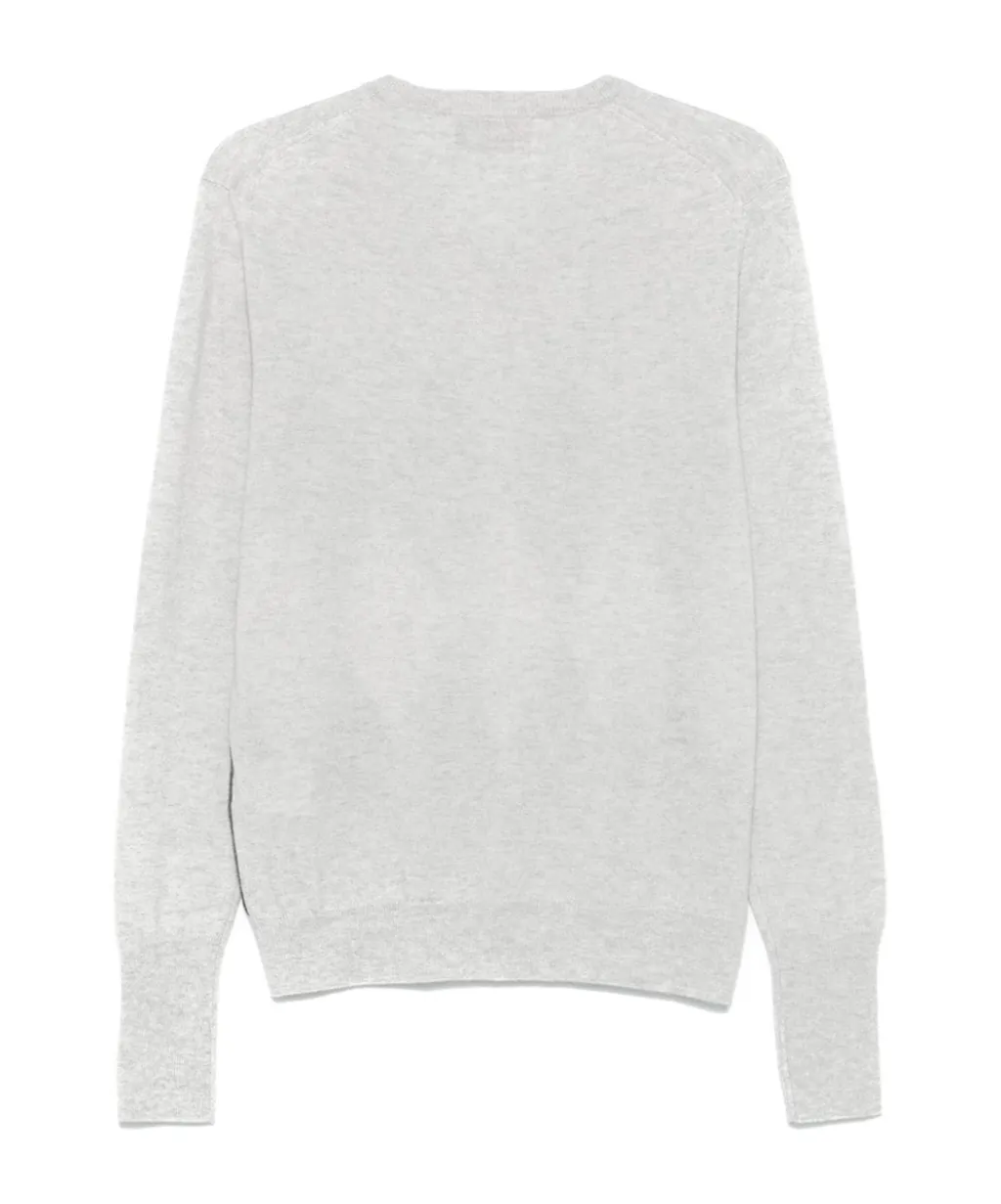 Diamond-Pattern V-Neck Sweater