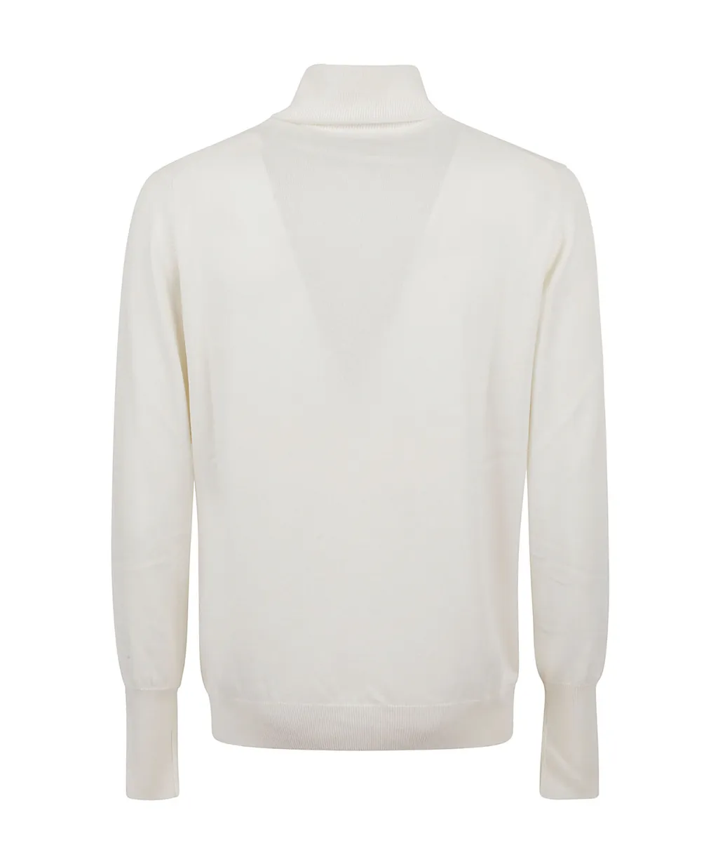 Logo-Embroidered Roll-Neck Cashmere Jumper