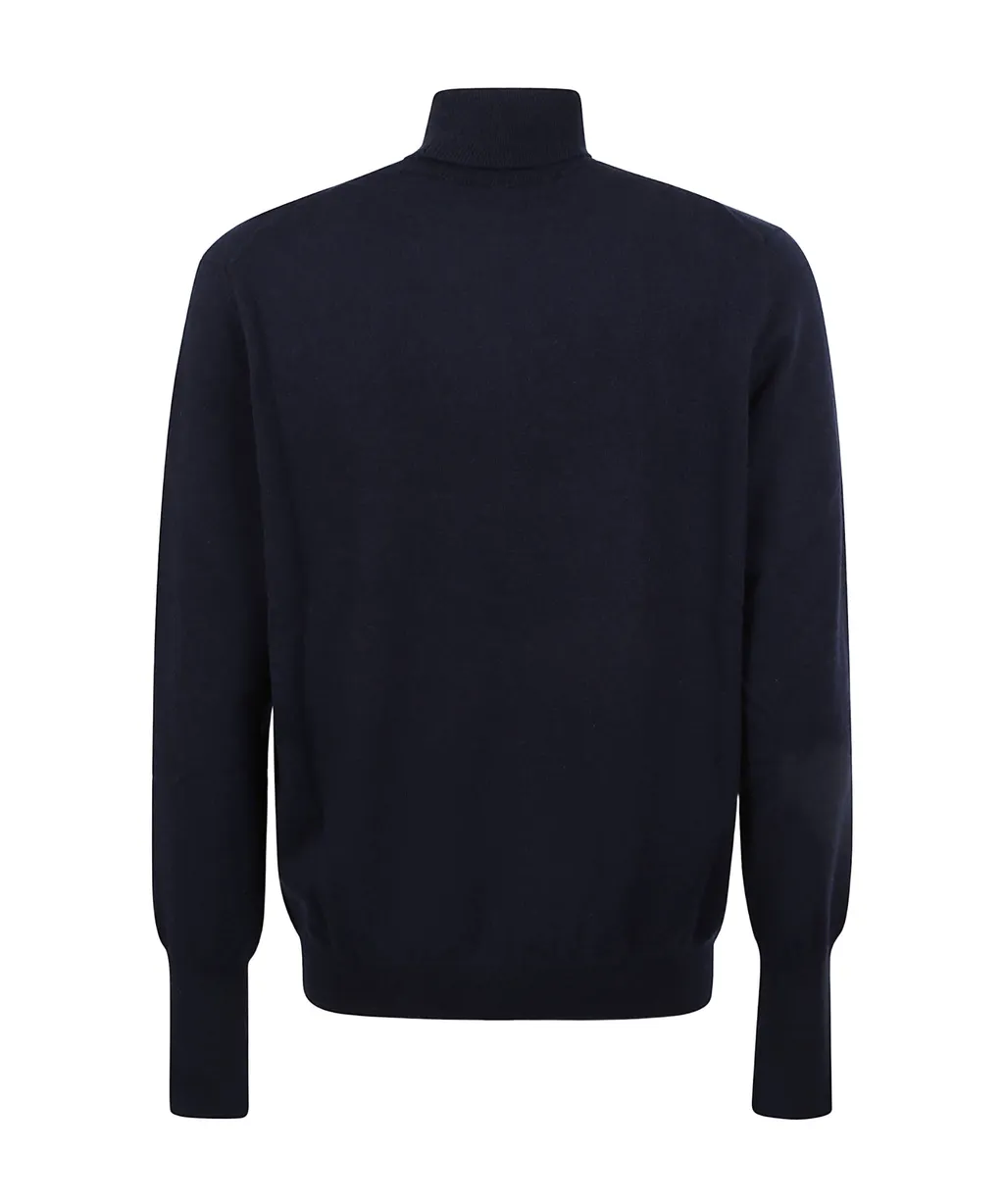 Logo-Embroidered Roll-Neck Cashmere Jumper