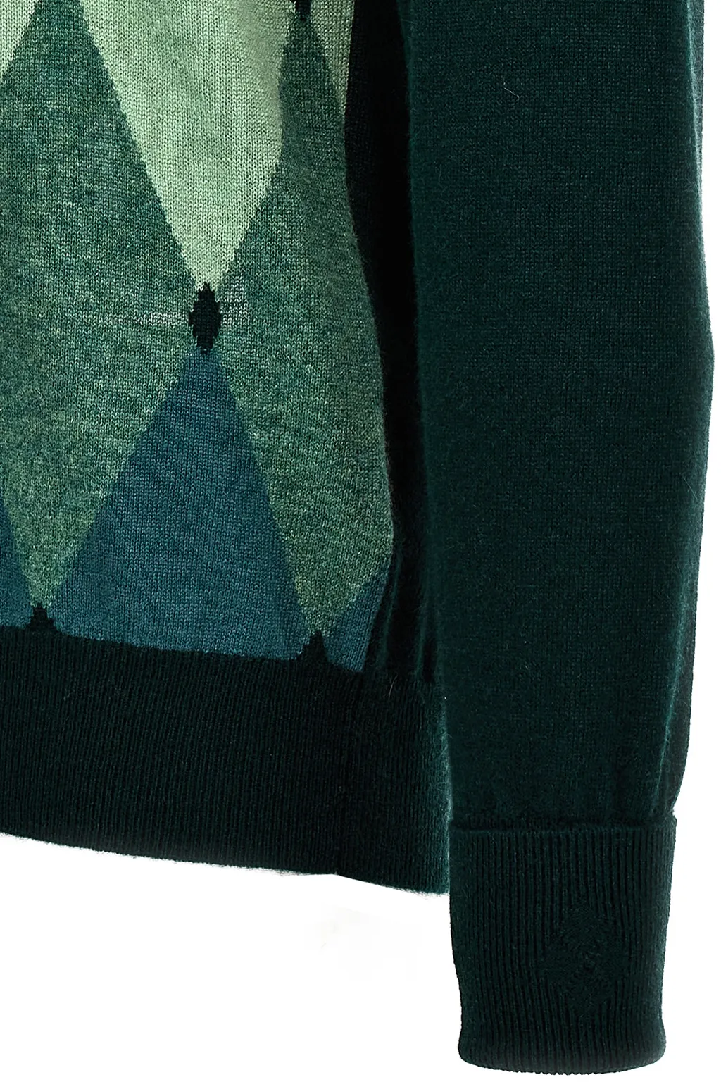 Diamond Pattern V-Neck Jumper