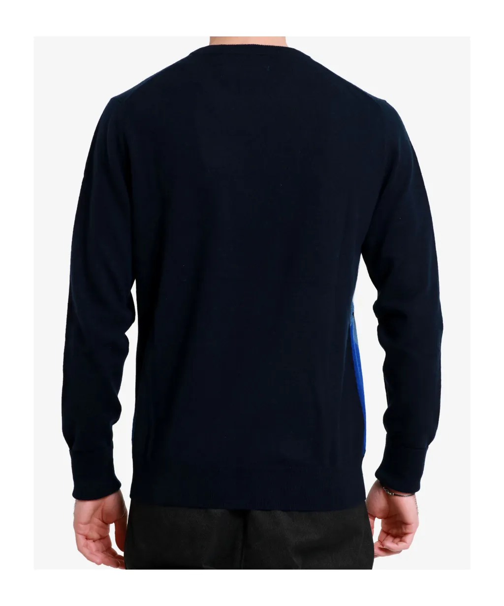 Diamond-Printed Round Neck Jumper