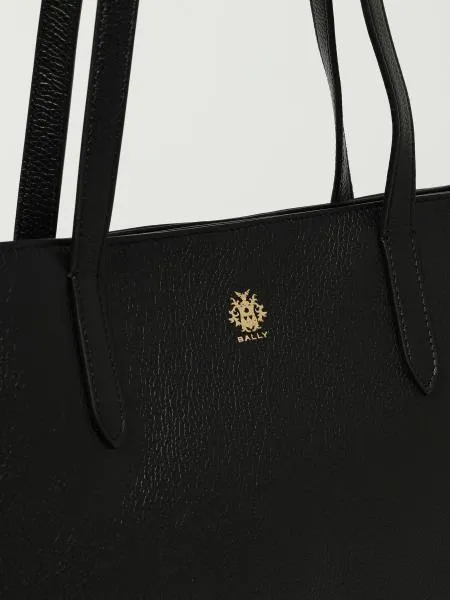 Logo-Stamp Leather Tote Bag