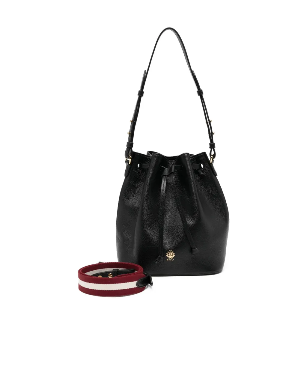 Leather Drawstring Bucket Bag