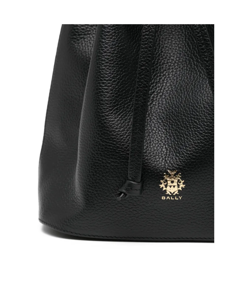 Leather Drawstring Bucket Bag