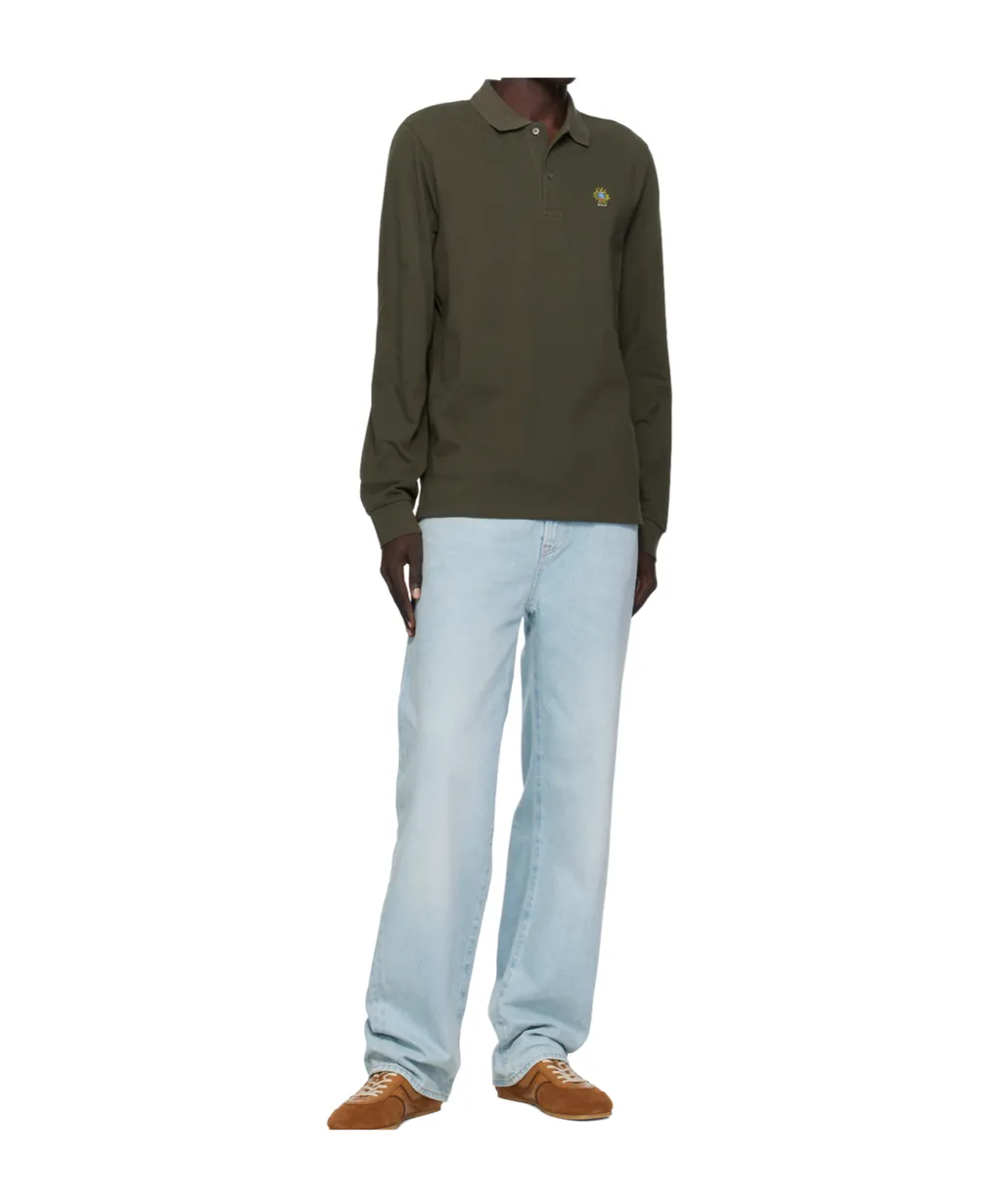 Long Sleeve Badge Logo Polo Shirt