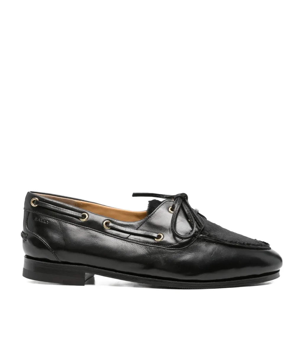 Leather Lace-Up Loafers