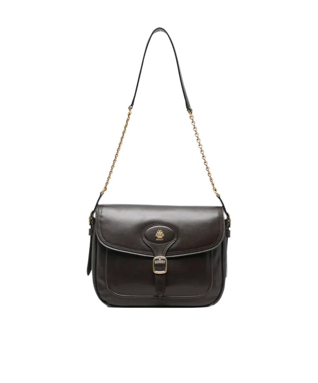Buckle-Fastening Shoulder Bag
