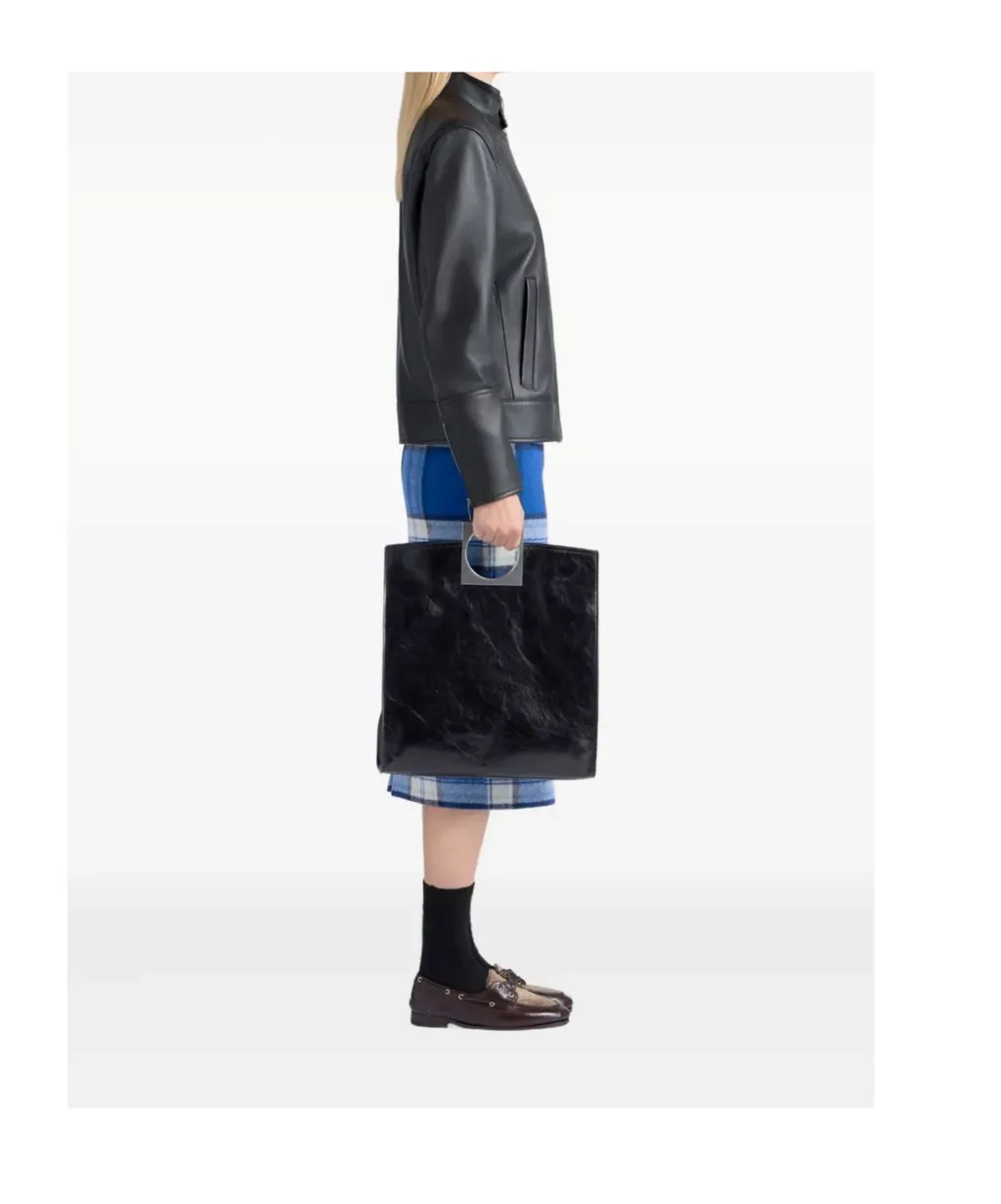 Anni Foldable Leather Tote Bag