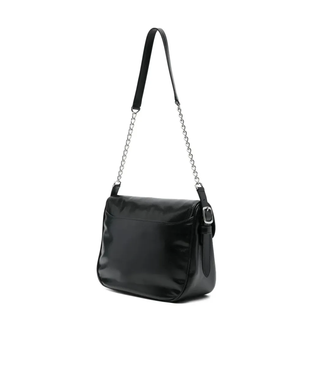 Buckle-Fastening Shoulder Bag