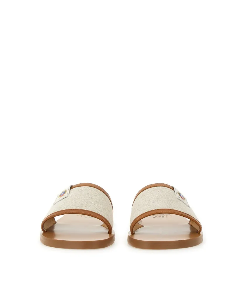 Logo Patch Open-Toe Slides