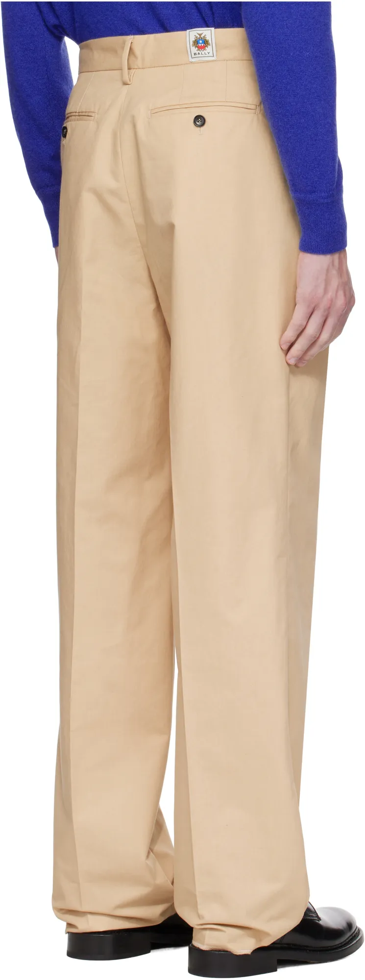 Logo Patch Pleated Trousers