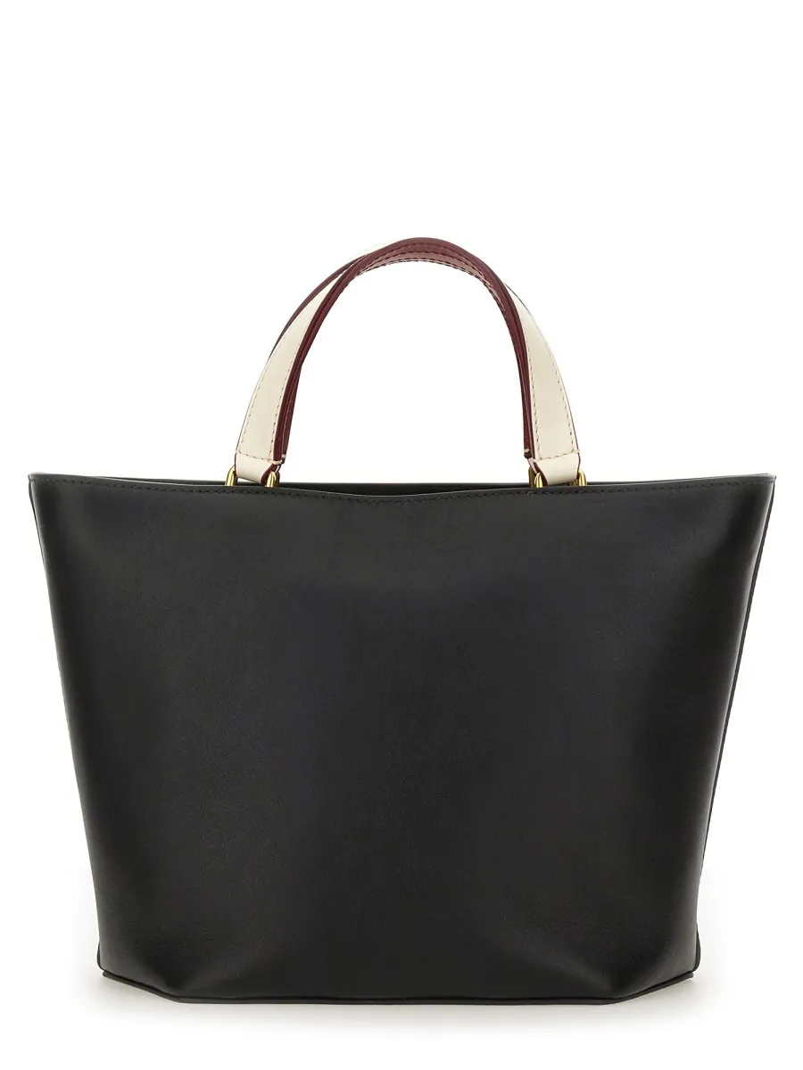Logo Embossed Top Handle Bag