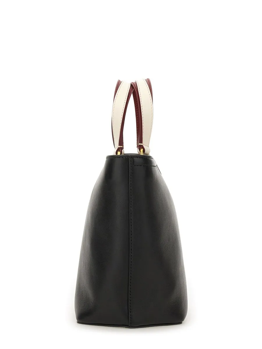 Logo Embossed Top Handle Bag