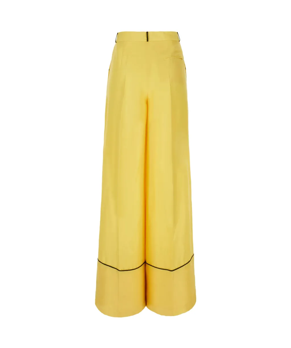 Patterned Wide-Leg Trousers