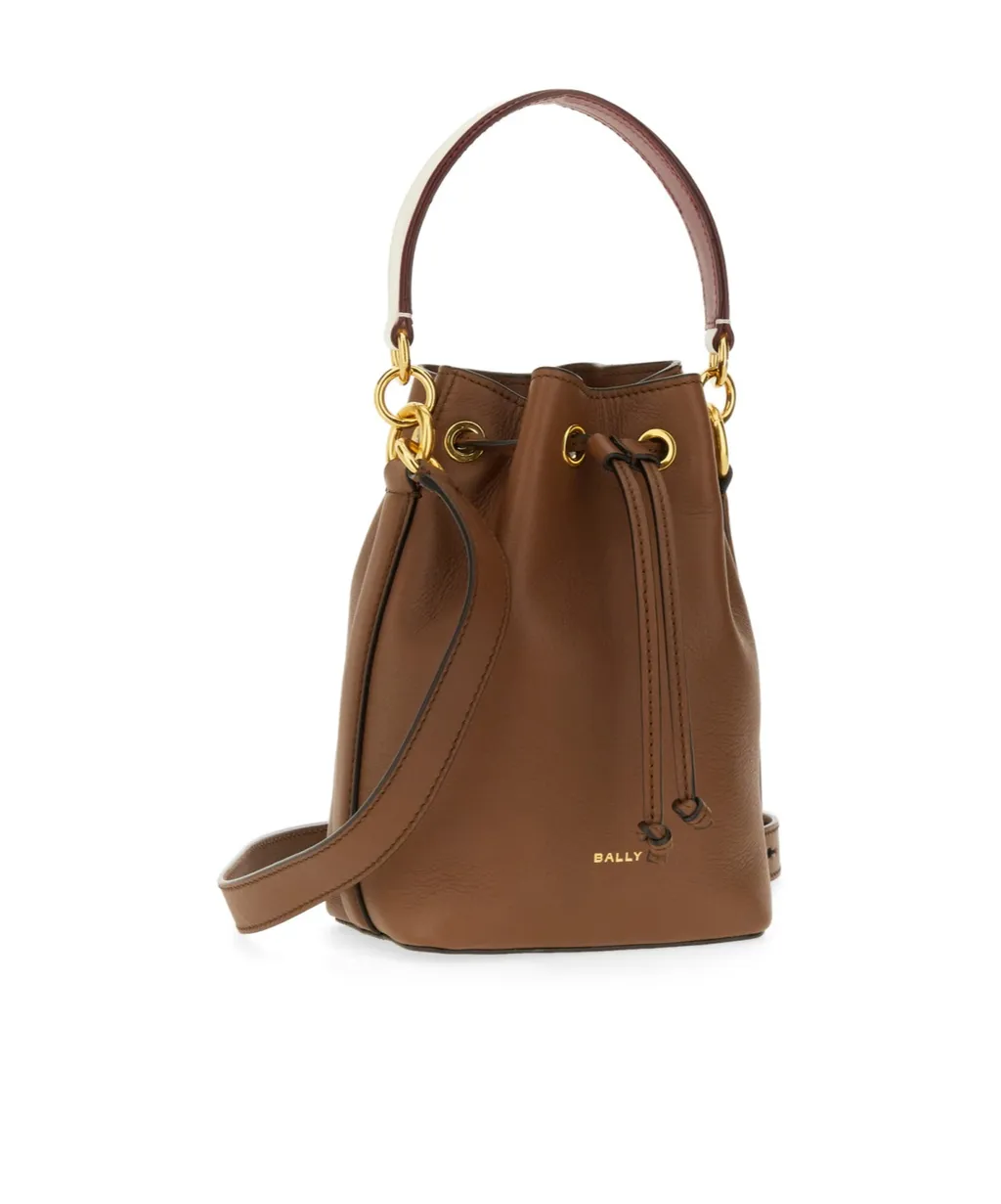 Logo Printed Drawstring Bucket Bag