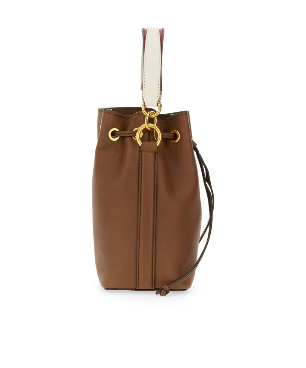 Logo Printed Drawstring Bucket Bag