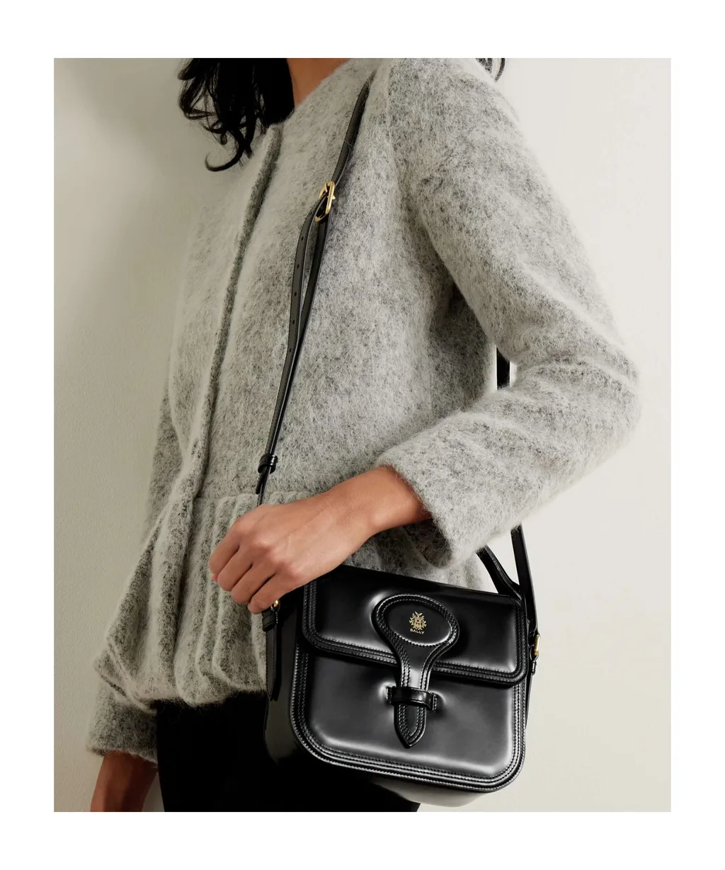 Logo Printed Top Handle Bag