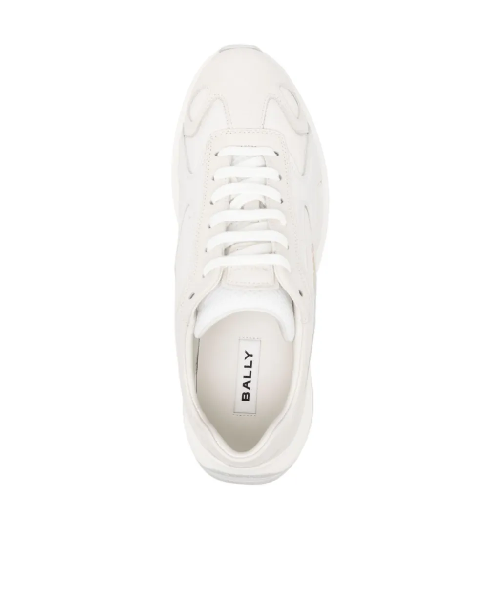 Panelled Leather Lace-Up Sneakers