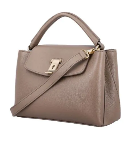 Logo Engraved Foldover Top Tote Bag
