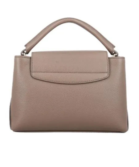 Logo Engraved Foldover Top Tote Bag