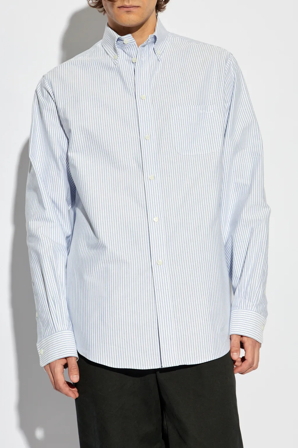 Long Sleeved Striped Buttoned Shirt