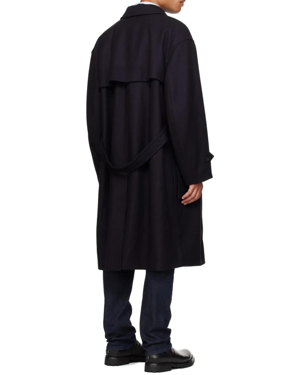 Button-Up Belted Coat