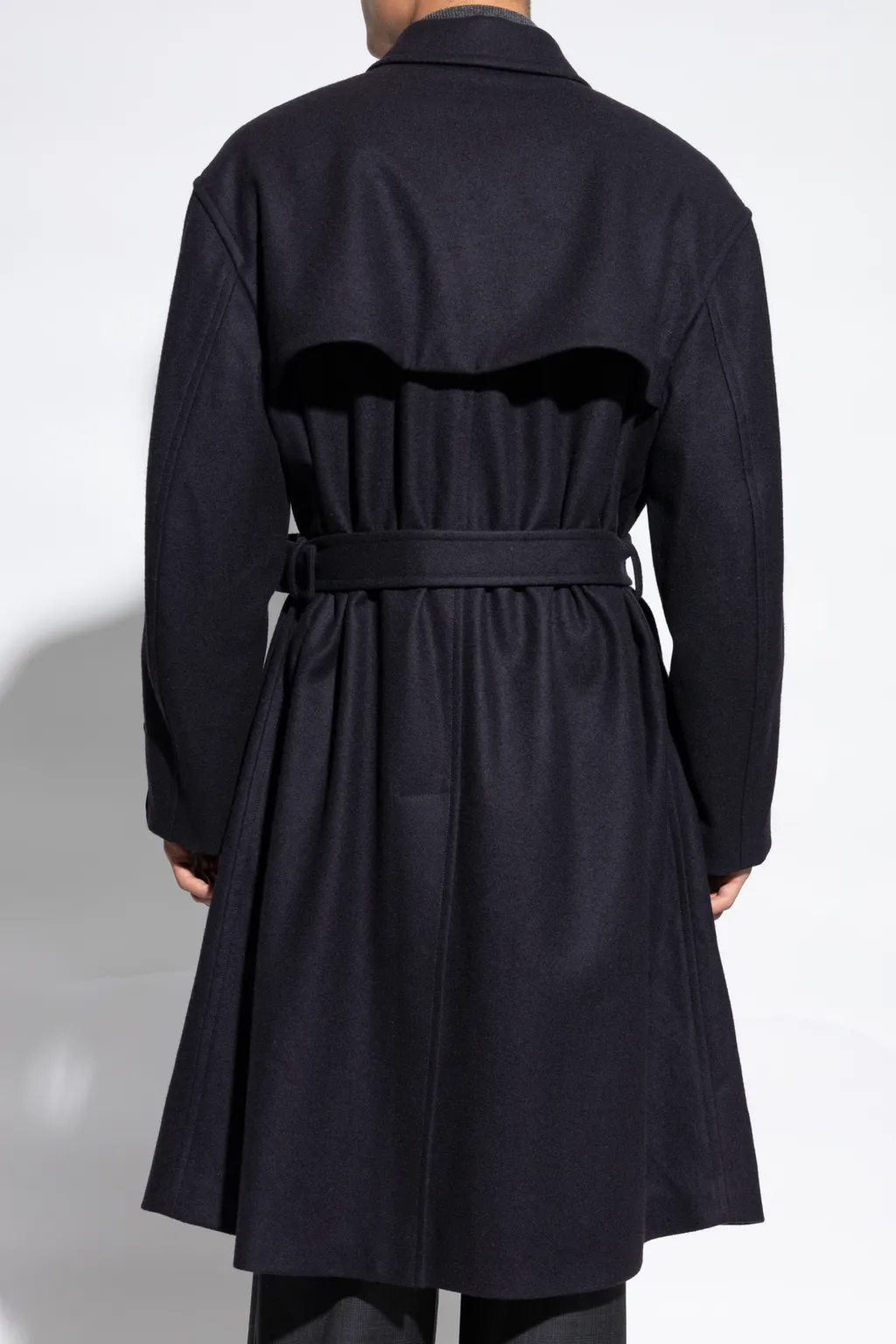 Button-Up Belted Coat