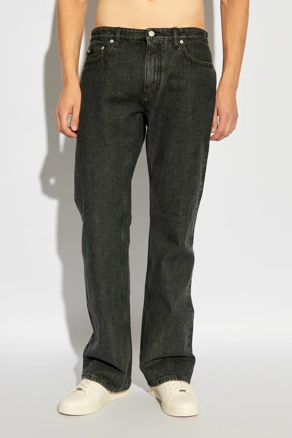 Mid-Rise Straight-Leg Jeans