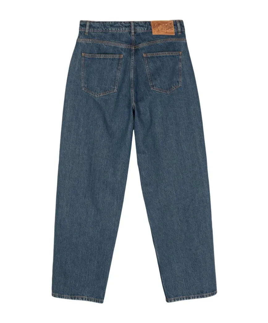 Logo Embroidered Straight-Leg Jeans