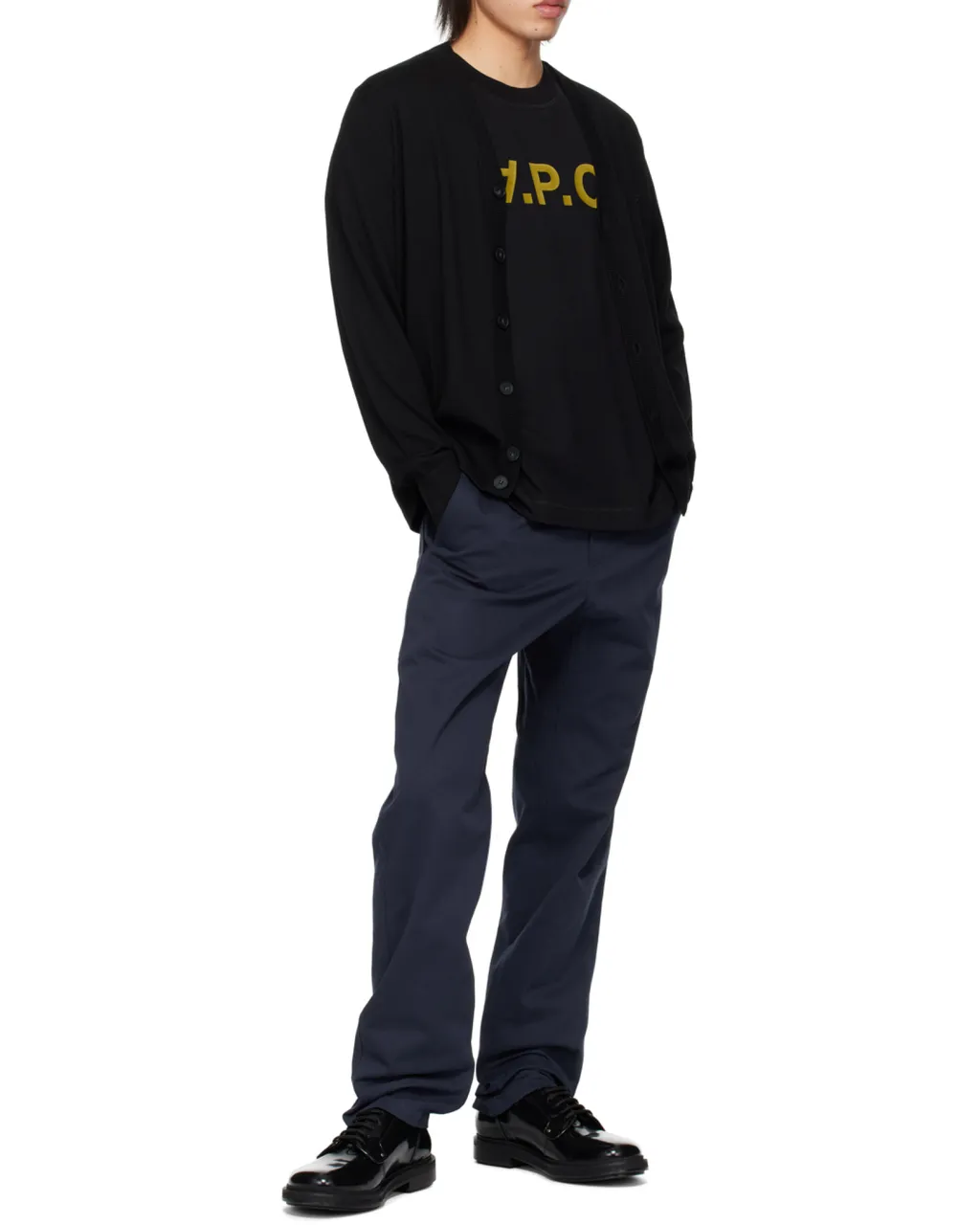 Elastic Waist Straight-Leg Pants