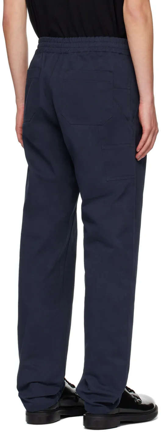 Elastic Waist Straight-Leg Pants