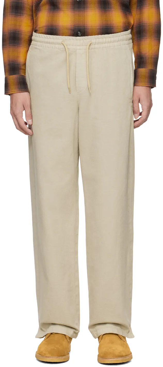Wide-Leg Drawstring Track Pants
