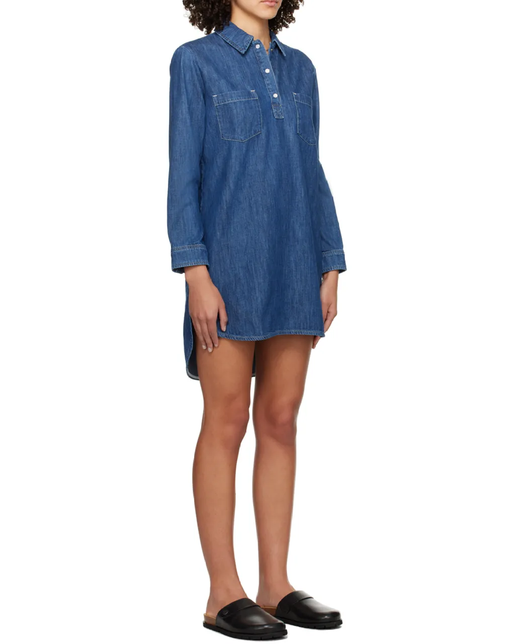 Texas Chest Patch Denim Mini Dress