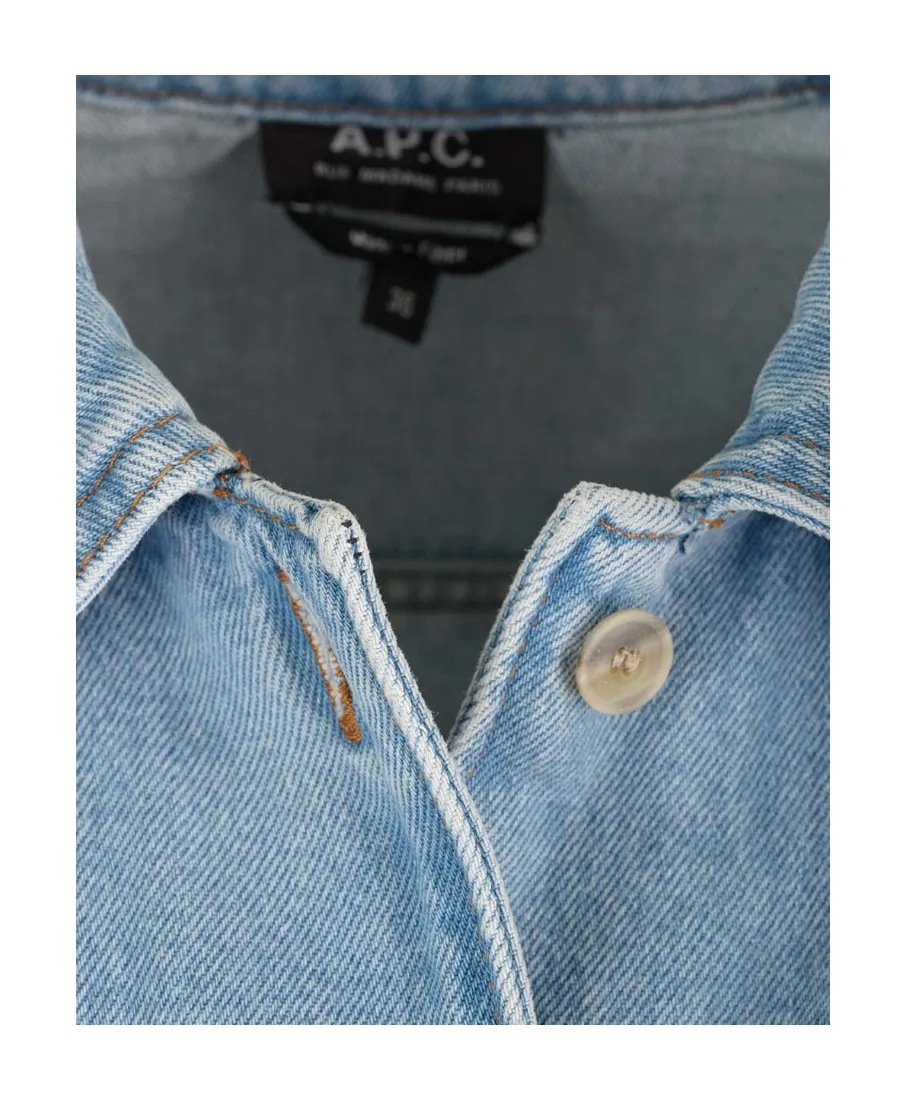 Long-Sleeved Denim Shirt Dress