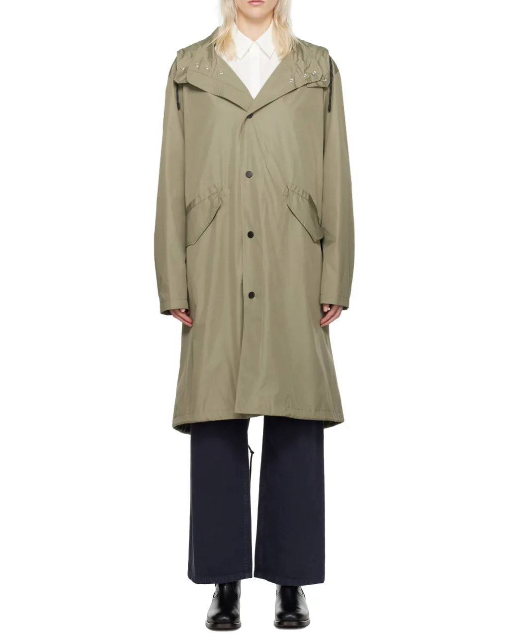 Button-Up Hooded Coat