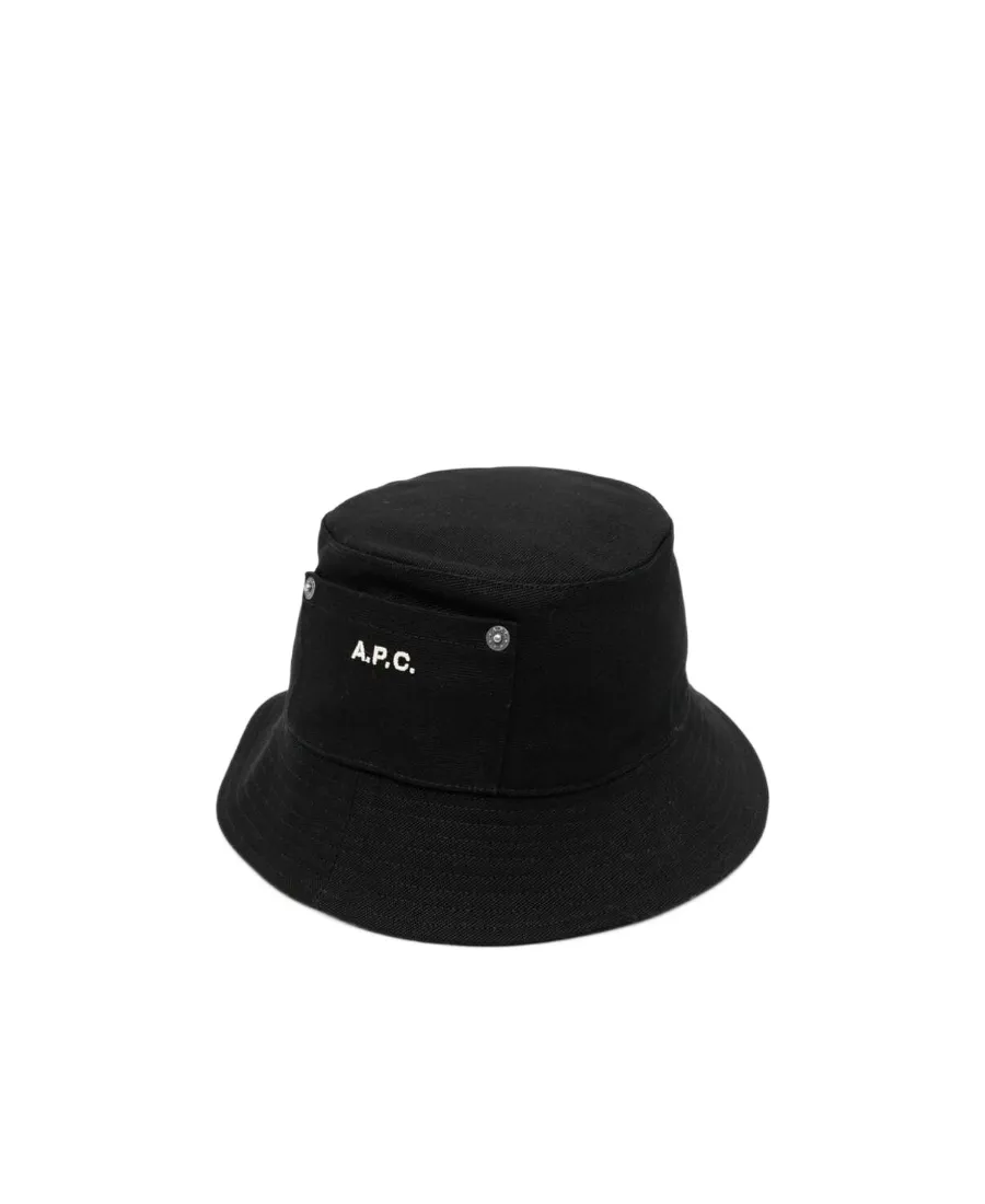 Logo-Embroidered Wide Brim Bucket Hat