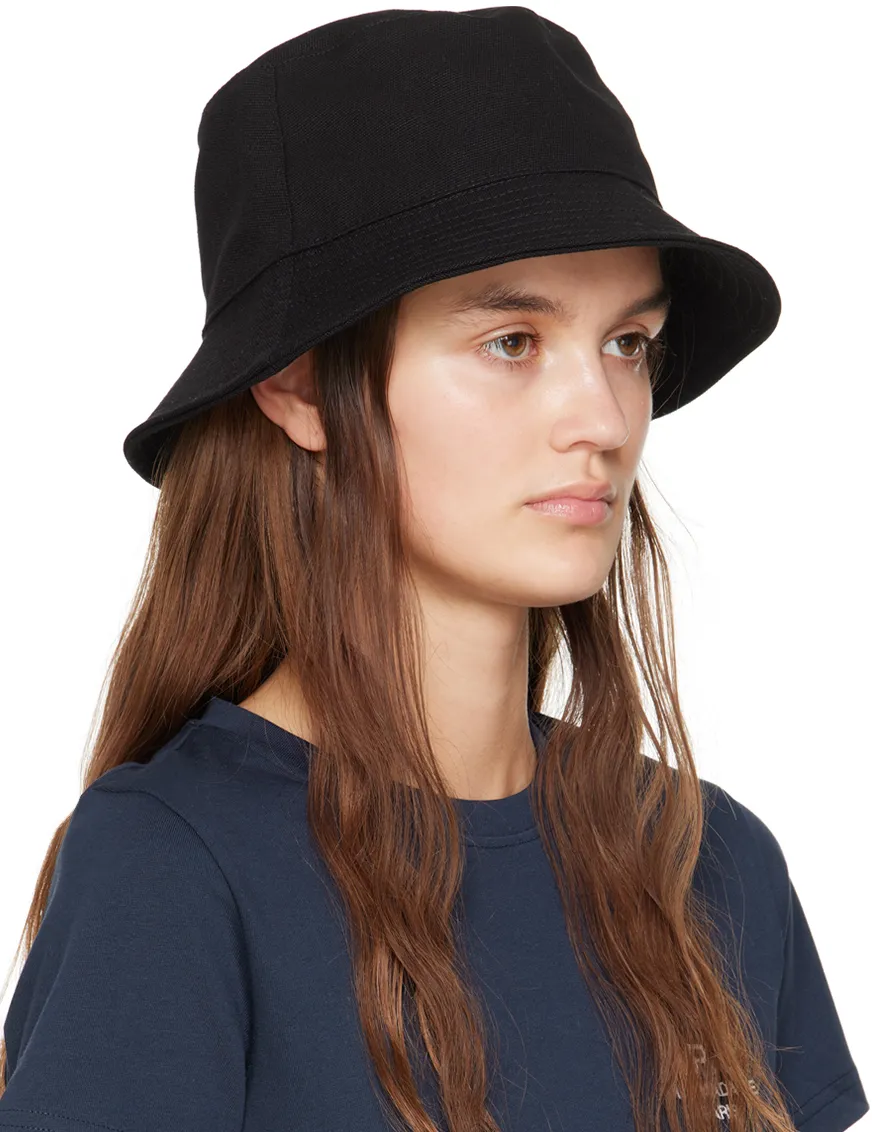 Logo-Embroidered Wide Brim Bucket Hat