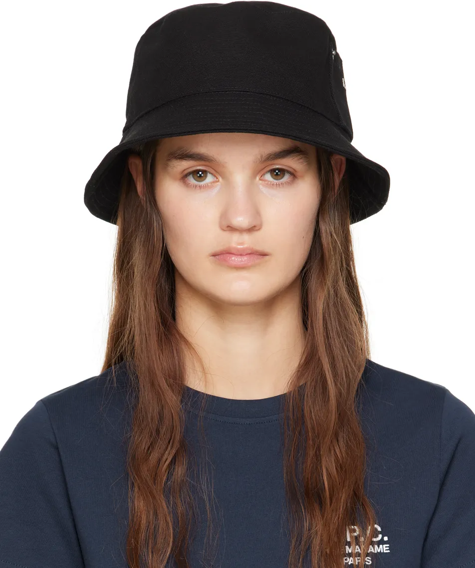 Logo-Embroidered Wide Brim Bucket Hat