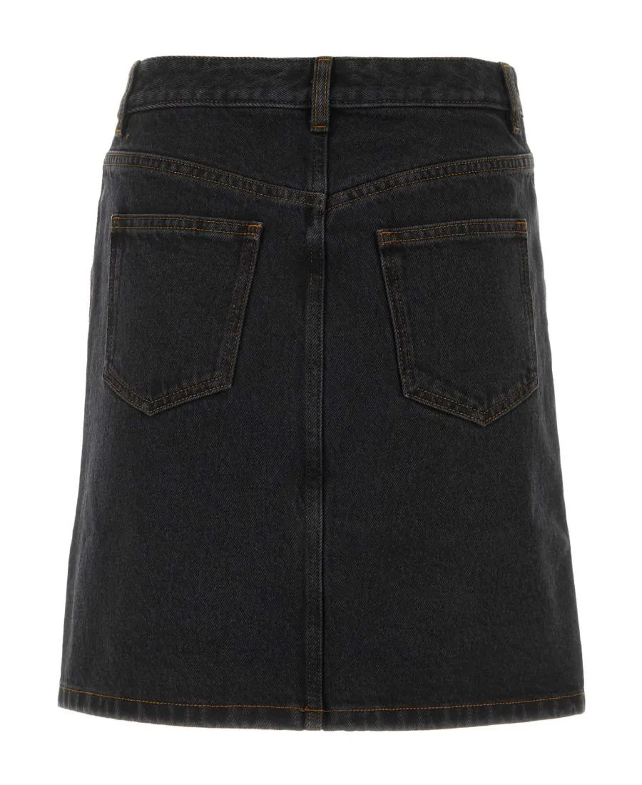 Standard A-Line Denim Miniskirt